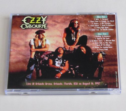OZZY OSBOURNE - LIVE AT ORLANDO ARENA 1992,Orlando, Florida, USA , 2 x CD, No More Tours Tour