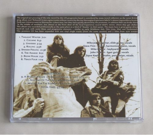 UNIVERSE S/T album CD Obscure British Progressive Rock from 1971 + Bonus Tracks