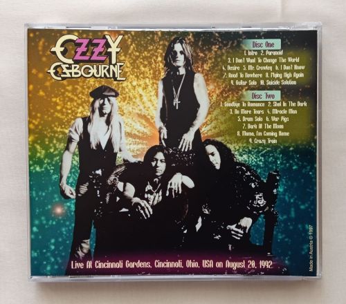 OZZY OSBOURNE - LIVE AT CINCINNATI GARDENS 1992, Cincinnati, Ohio, USA, 2 x CD, No More Tours Tour