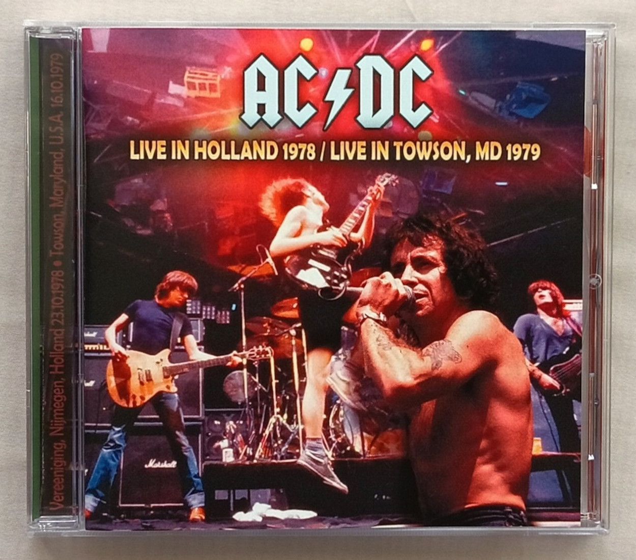 LIVE IN HOLLAND 1980 AND TOWSON MD 1979 CD / AC / DC - Rare