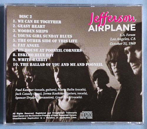 LIVE AT L.A. FORUM California 1969, 2 x CD set PSYCH