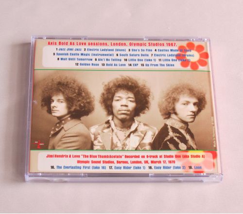 BLUE THUMB ACETATE AND AXIS BOLD AS LOVE SESSIONS CD London, Olympic Studios, 1967 & 1970