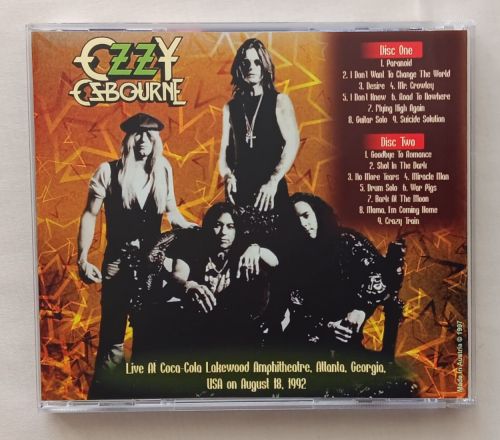 OZZY OSBOURNE - LIVE AT COCA-COLA LAKEWOOD AMPHITHEATRE 1992, Atlanta, Georgia, USA, 2 x CD, No More Tours Tour