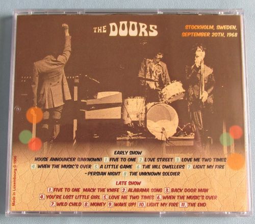 LIVE IN STOCKHOLM, Sweden, Sept. 20th 1968 2 x CD