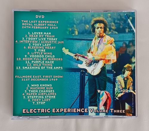 ELECTRIC EXPERIENCE: Volume 3 Royal Albert Hall February 24th 1969 and Fillmore East December 31st 1969 DVD