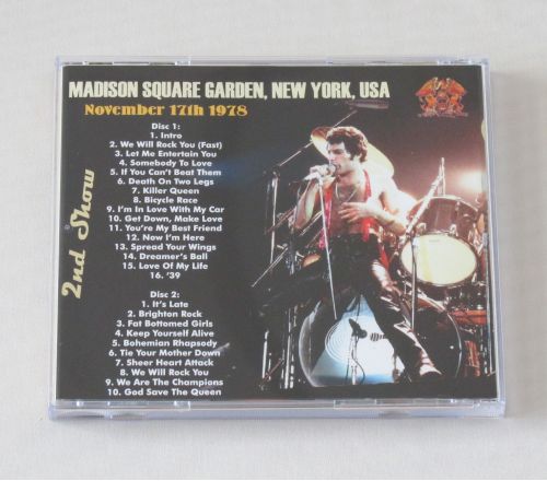 MADISON SQUARE GARDEN, Live 2nd Show, New York, USA 1978 , 2 x CD set, Day 2 of 2
