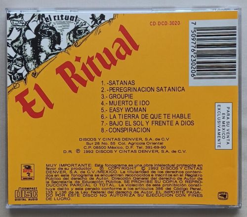 EL RITUAL Rare Mexican Psych Prog Laghonia, Kaledoscope, Aguaturbia, Pax, Dug Dugs CD