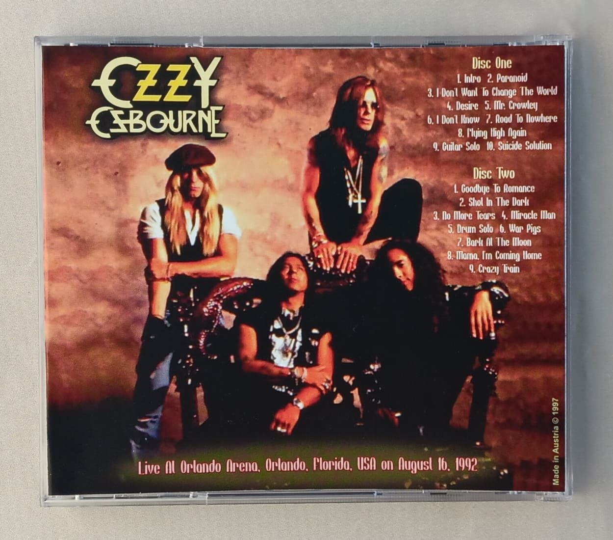 LIVE AT ORLANDO ARENA 1992,Orlando, Florida, USA , 2 x CD
