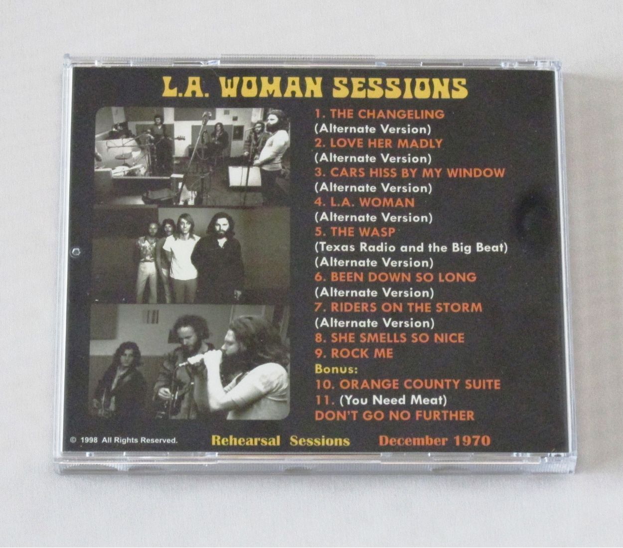 L.A. WOMAN REHEARSAL SESSIONS, Dec 1970 CD + More Rare Bonus